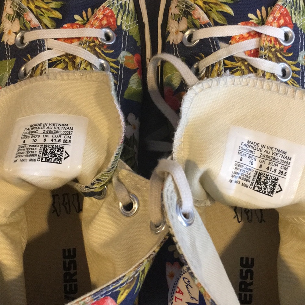 RARE Converse Pineapple & Floral High Tops - Picture 8 of 8